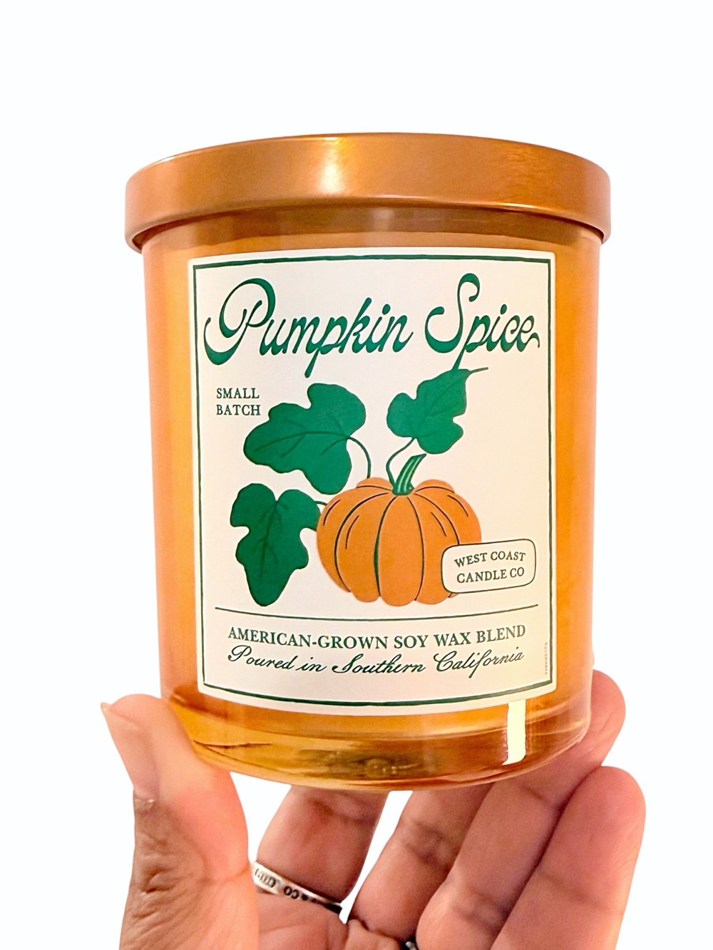 Leoben Company Pumpkin Spice Luxury Scented Candle - Orange